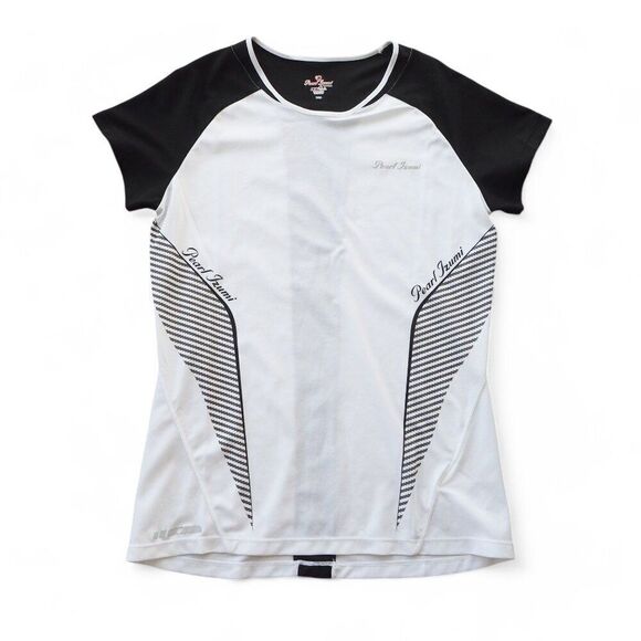 Pearl Izumi Fly Intercool Short Sleeve Workout Shirt White / Black Women's L - Picture 1 of 8